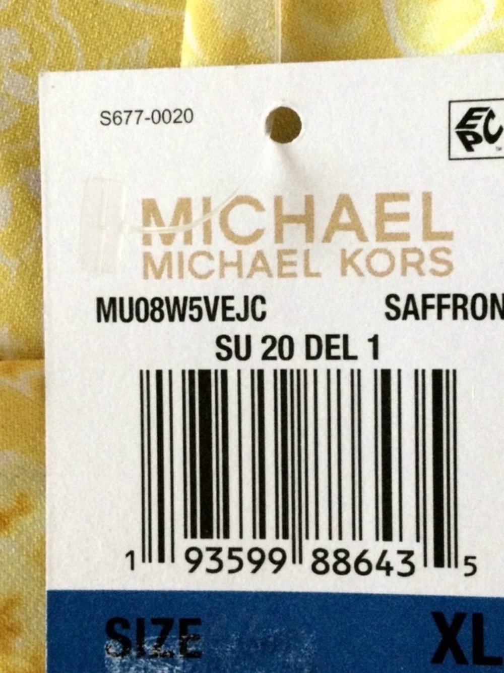 🎉HP🎉 MICHAEL MICHAEL KORS Sleeveless Mini Dress XL – Yellow Floral Paisley, NWT - Picture 13 of 14